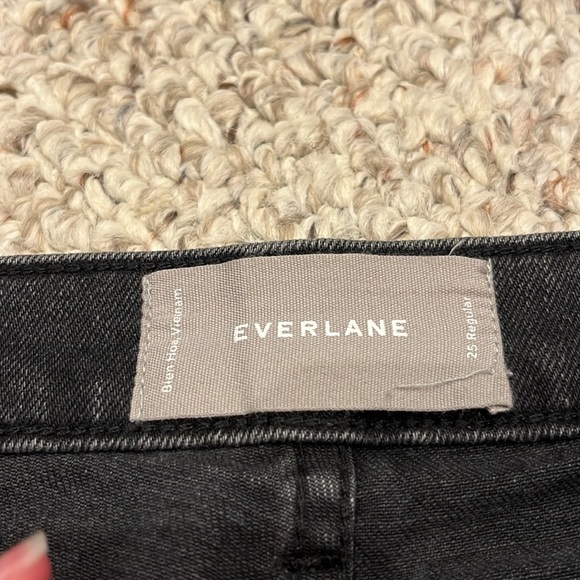 Everlane Black Skinny Jeans Sz 25 High Rise Denim - Picture 2 of 6